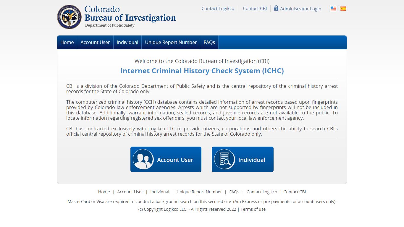State of Colorado Criminal History Check